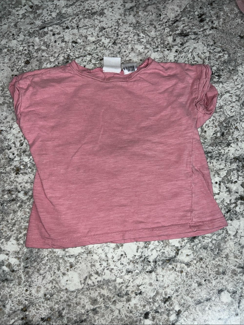 Girls' Soft Pink Short Sleeve Tee - Unbranded